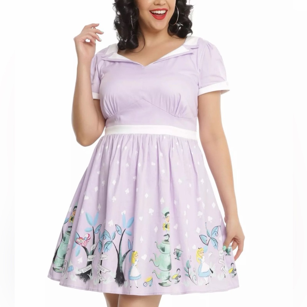 Disney Alice in Wonderland Retro Tea Party Dress - Plus Size 22